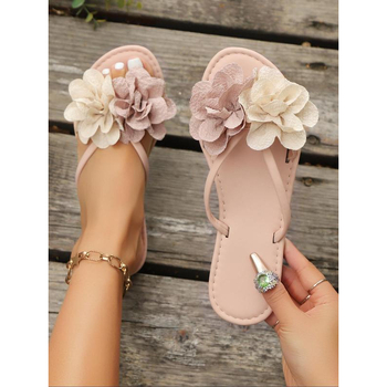 Πέδιλα με φλοράλ σχέδιο και λουρί ανάμεσα στα δάχτυλα, πλατφόρμα, επάνω TPU, σόλα PUR, ύψος πλατφόρμας πάνω από 11 cm