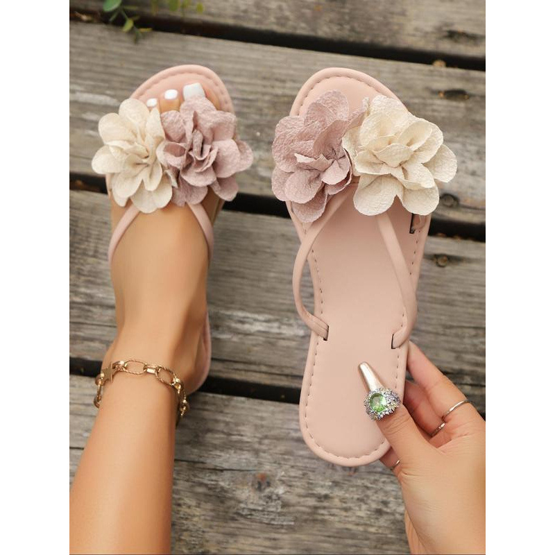 Πέδιλα με φλοράλ σχέδιο και λουρί ανάμεσα στα δάχτυλα, πλατφόρμα, επάνω TPU, σόλα PUR, ύψος πλατφόρμας πάνω από 11 cm