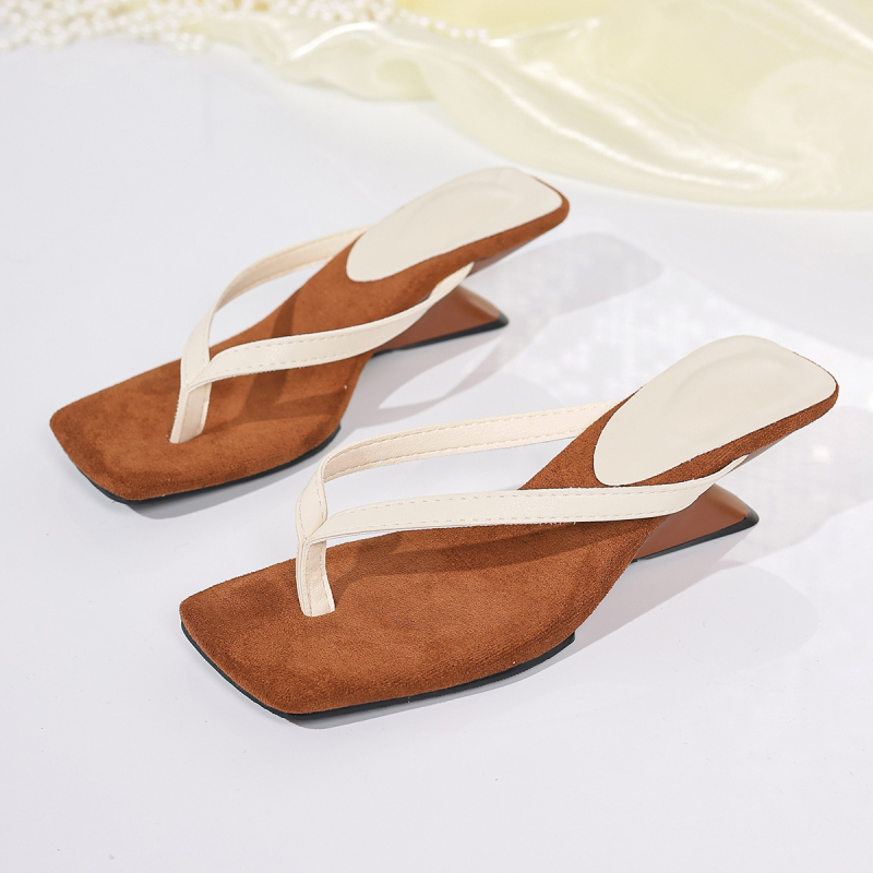 Wedge sandale, Korejskog stila, gornji materijal sintetička koža, unutarnja PU, potplat od gume, proljeće 2025
