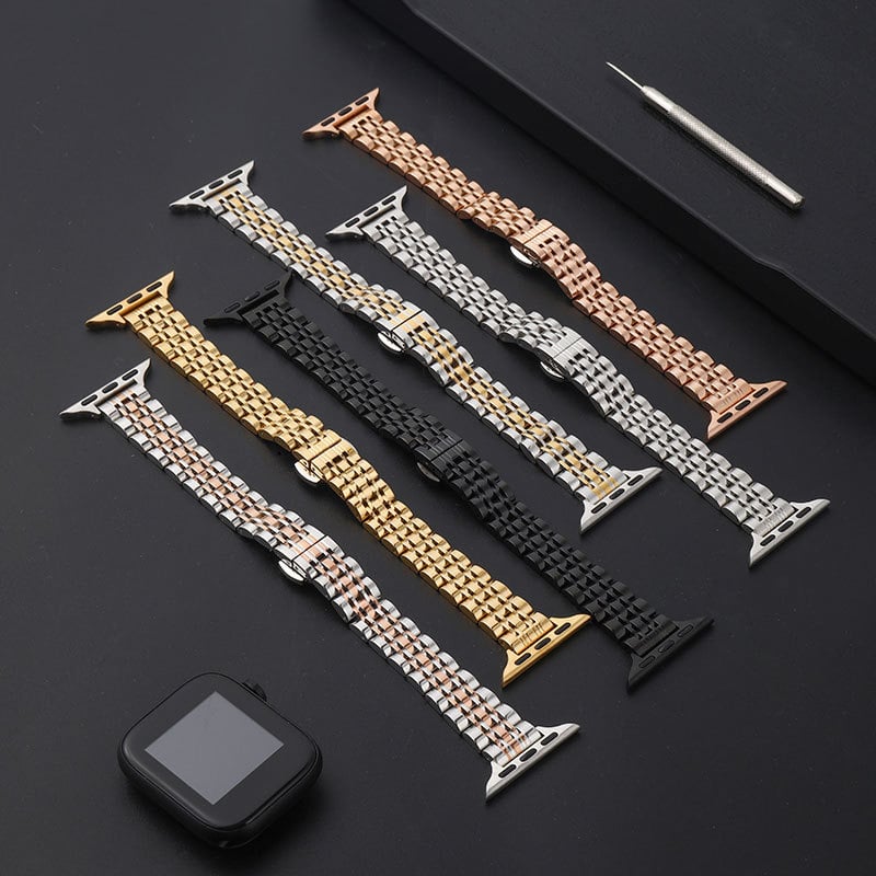 Ατσάλινη ζώνη smartwatch για Armani iwatch87SE – σχέδιο επτά χάντρες, μεταλλική κατασκευή, βάρος 65 g