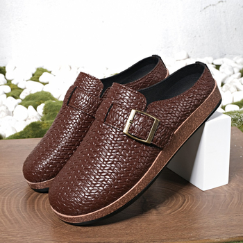 Slip-on bateliai su PU viršutine dalimi, odine pamušalu, gumine padas, cemento surinkimo konstrukcija, kvėpuojantys