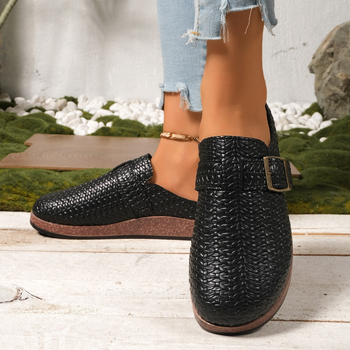 Slip-on παπούτσια με PU επάνω, δερμάτινη επένδυση, σόλα από καουτσούκ, κολλητή κατασκευή, διαπνοή