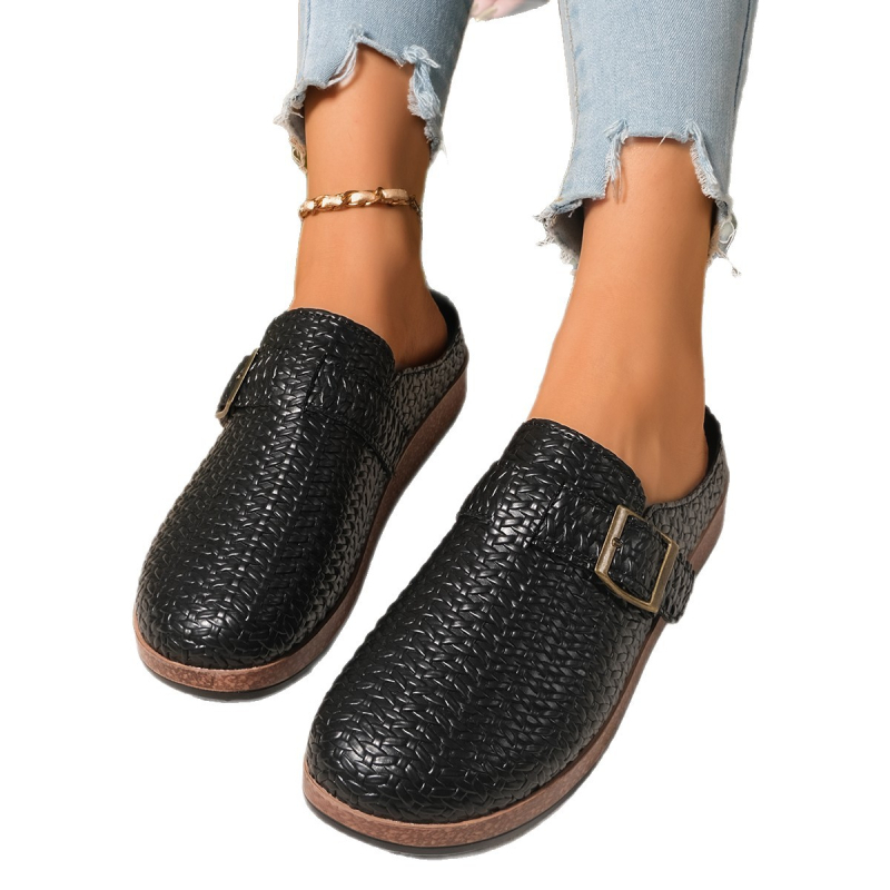 Slip-on bateliai su PU viršutine dalimi, odine pamušalu, gumine padas, cemento surinkimo konstrukcija, kvėpuojantys