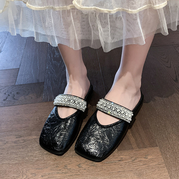 Női PU lapos szandál pliszt pánttal, légáteresztő felső rész, injektált talp, mindennapi strand viselet