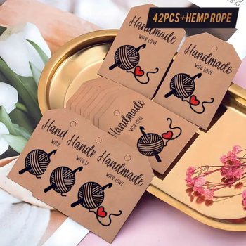 Ετικέτες από Kraft χαρτί – 42 τεμ., Έγχρωμη εκτύπωση, Starway 001, Απλός Μοντέρνος Στυλ