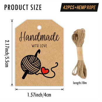 Ετικέτες από Kraft χαρτί – 42 τεμ., Έγχρωμη εκτύπωση, Starway 001, Απλός Μοντέρνος Στυλ