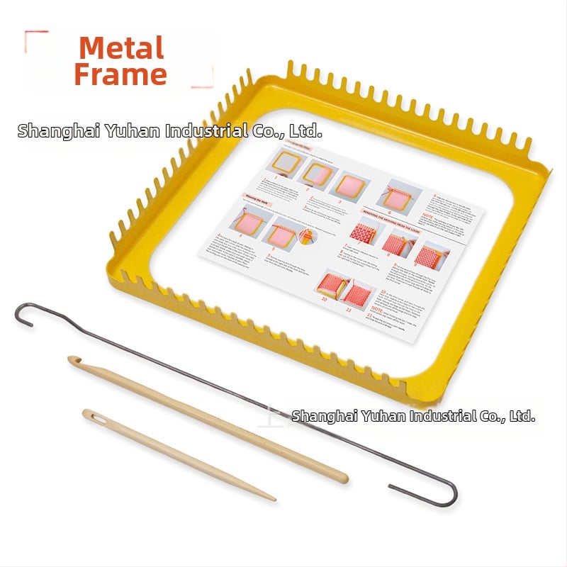DIY szövőszék - négyszögletes keret szövéshez, sűrű fogak, 18 fog