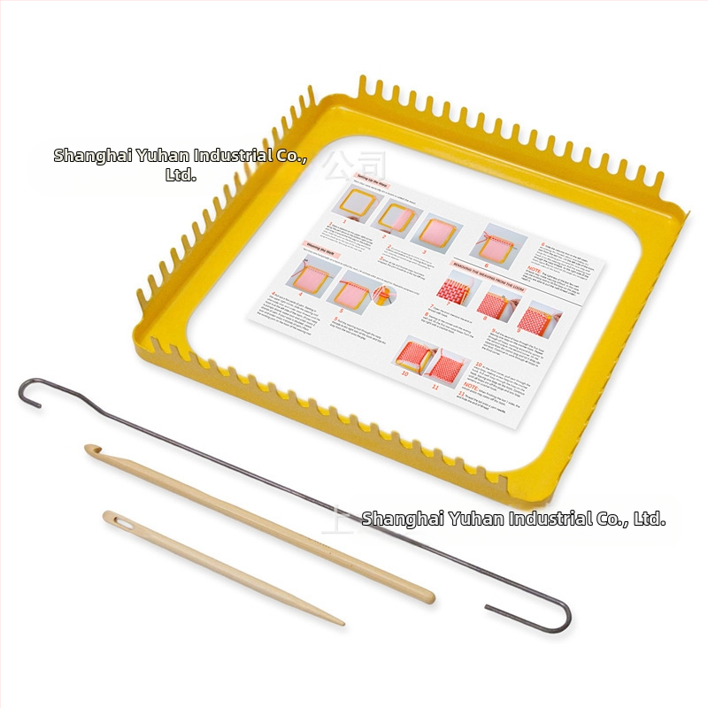 DIY szövőszék - négyszögletes keret szövéshez, sűrű fogak, 18 fog