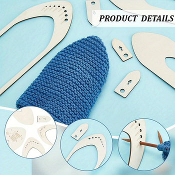 Дървен комплект от четири шаблона за плетене на ръкавици – DIY