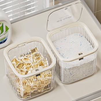 Cutie de depozitare pentru perle parfumate de rufe | Fără montaj | Stil modern, simplu | Peste 8 niveluri | Destinată depozitării în living