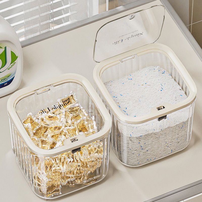 Cutie de depozitare pentru perle parfumate de rufe | Fără montaj | Stil modern, simplu | Peste 8 niveluri | Destinată depozitării în living