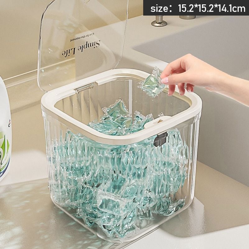 Cutie de depozitare pentru perle parfumate de rufe | Fără montaj | Stil modern, simplu | Peste 8 niveluri | Destinată depozitării în living