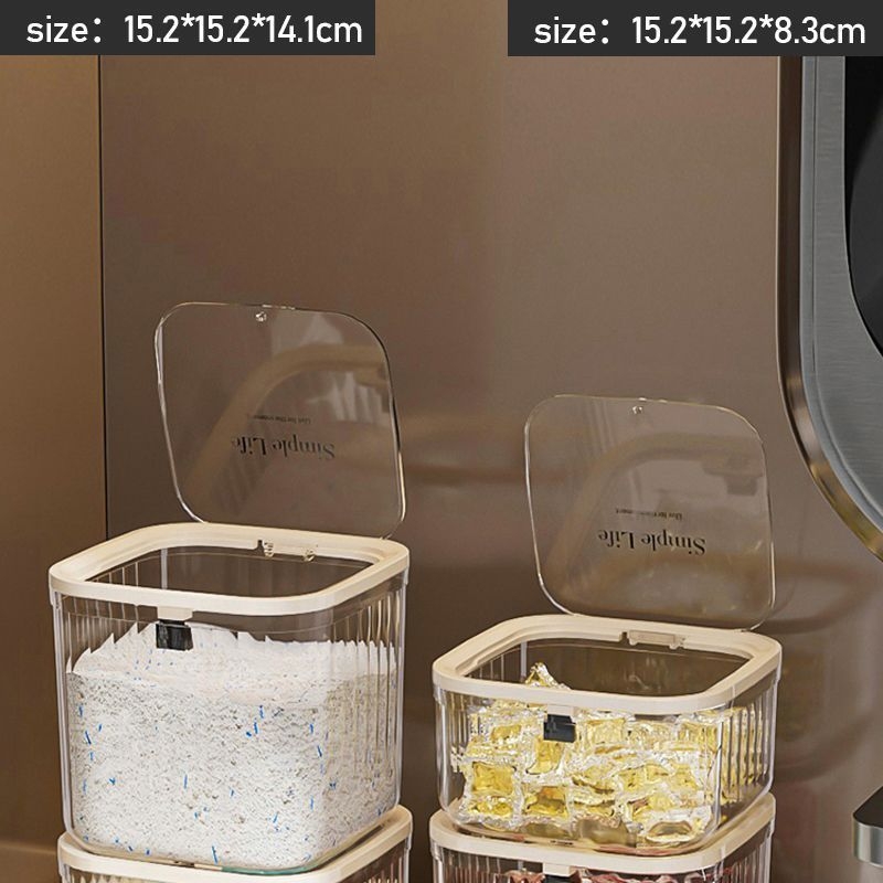 Cutie de depozitare pentru perle parfumate de rufe | Fără montaj | Stil modern, simplu | Peste 8 niveluri | Destinată depozitării în living