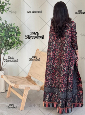 Ρόμπα-παλτό με πλισέ σχέδιο (95% πολυεστέρας, μακριά μανίκια, μακριά γραμμή)