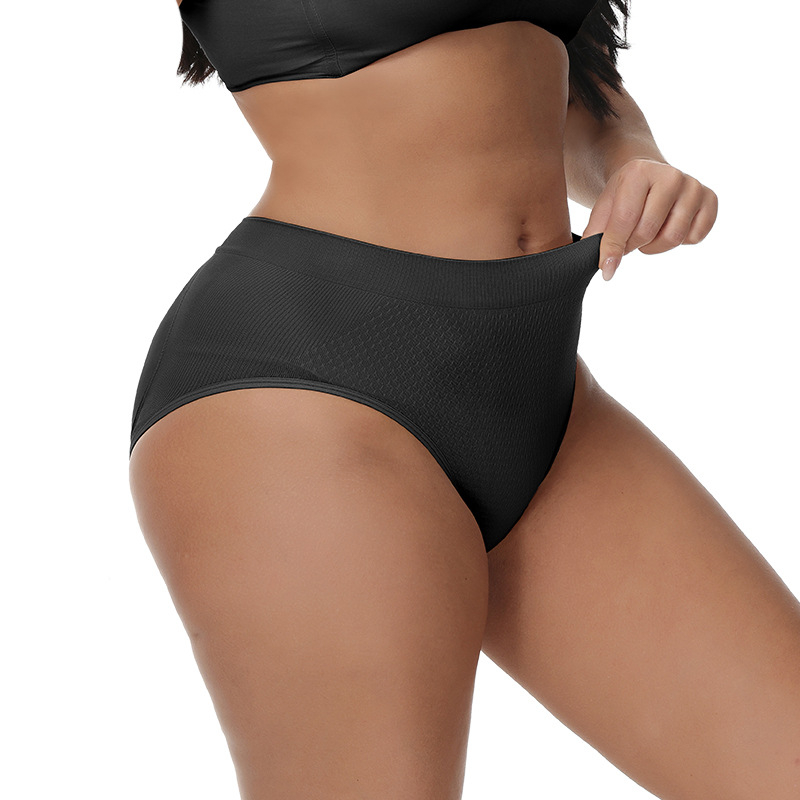 Sieviešu apakšveļa ar zemāku vidukli un gūžu pacēlāju, adīts neilons, kokvilnas oderējums 30–50%