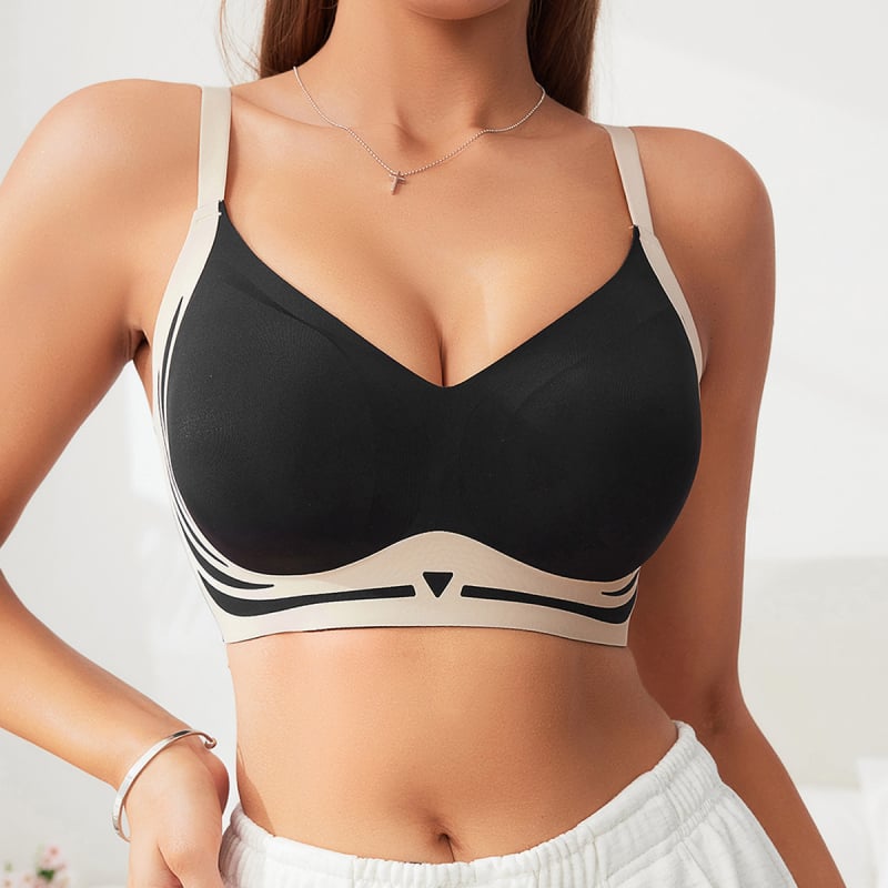 Push-Up grudnjak bez šavova, koži prijazan i prozračan, bez metalnih žica, 3/4 košarica, tanke oblikovane čašice, odvojivi naramenici