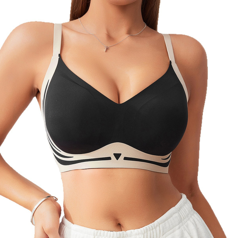 Push-Up grudnjak bez šavova, koži prijazan i prozračan, bez metalnih žica, 3/4 košarica, tanke oblikovane čašice, odvojivi naramenici