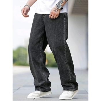 Pantaloni din denim pentru bărbați, stil coreean, croi drept, modal țesătură, elasticitate mare