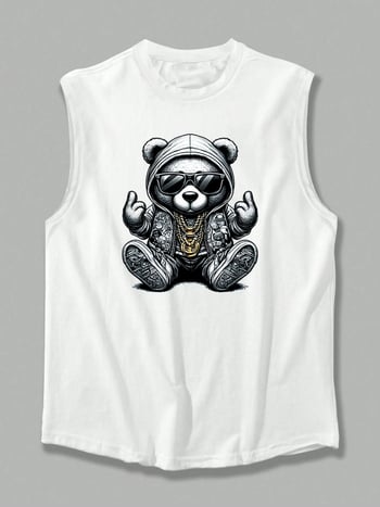 Vīriešu elpojošā veste bez piedurknēm, brīvas piegriezums, 100% kokvilna, reklāmas logotipa apdruka, sporta stilā, vasara 2025