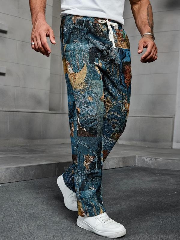 Pantaloni casual pentru bărbați cu talie înaltă, croială dreaptă, fibre de bambus și elasticitate ridicată