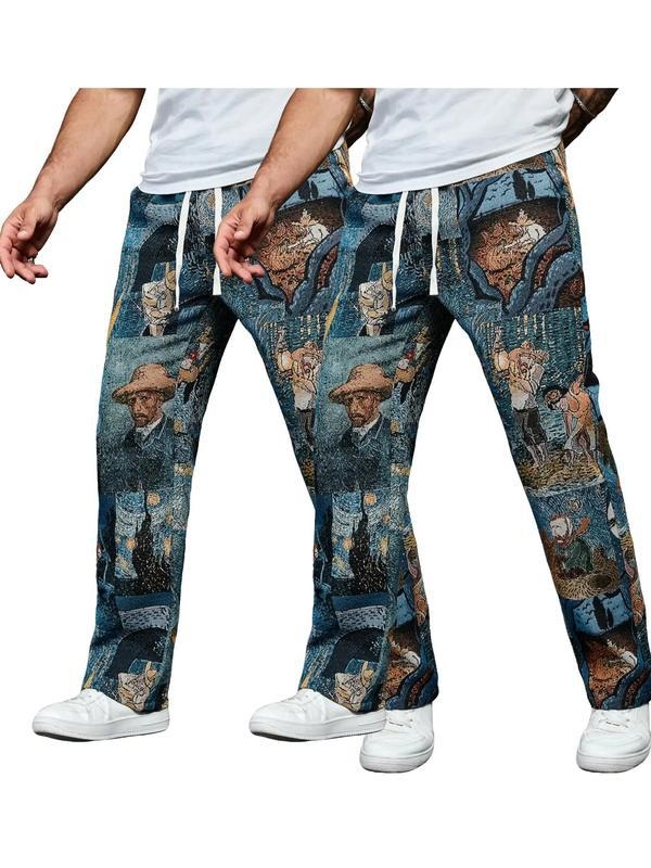 Pantaloni casual pentru bărbați cu talie înaltă, croială dreaptă, fibre de bambus și elasticitate ridicată