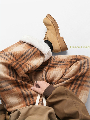 Дамски широки панталони в каре, три четвърти дължина, естествена талия, тъкан плат