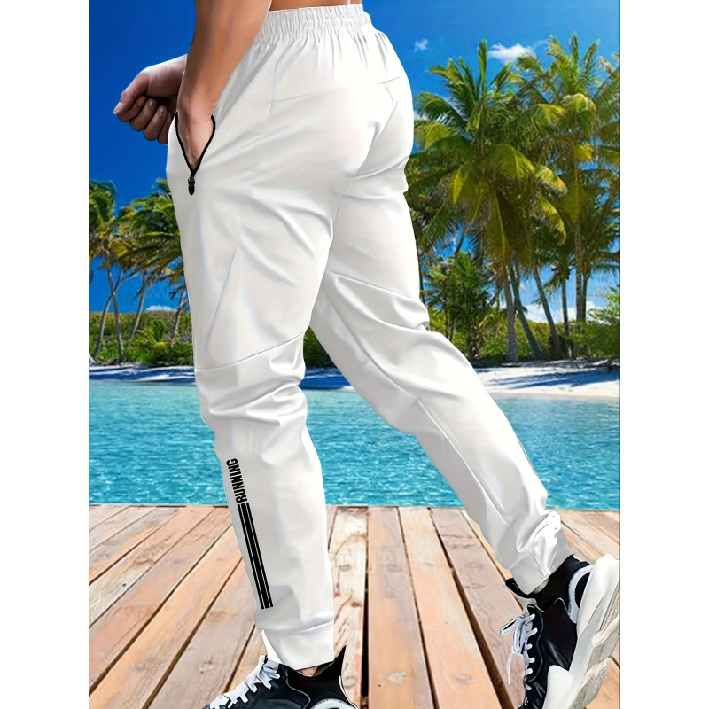 Visų sezonų sportinės laisvo kirpimo kelnės su užtrauktuku, ilgos, elastus juosmuo, fleece įdaila