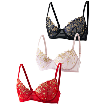 Γυναικείο σουτιέν με πλήρη κάλυψη, ατσάλινο δαχτυλίδι, πίσω κούμπωμα με τρεις σειρές αγκιστρωμάτων, σταθερές διπλές τιράντες, κέντημα δαντέλας