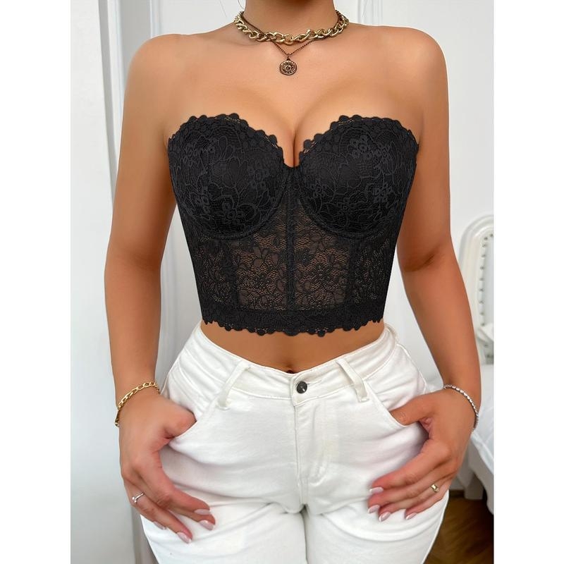 Lenjerie din dantelă pentru femei - ridicare anti-sagging, respirabilă, nailon cu căptușeală din bumbac, cupă cu urechi de iepure