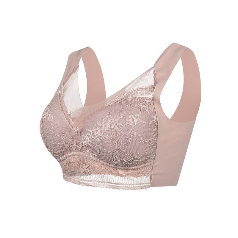 Meiteņu kokvilnas krūšturis ar kontrastējošu mežģīni un elpojošu audumu (Vecuma grupa: 9-13 gadi; Materiāls: Kokvilna; Pildījums: Kokvilna; Krūzes tips: Cits; Mīksts tērauda gredzens)