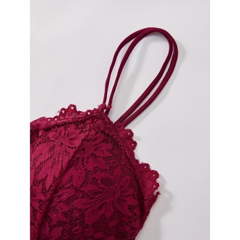 Ziedu mežģīņu krūšturis bezvadu, Rabbit Ear Cup, galvenais materiāls: nailons, oderējums: kokvilna