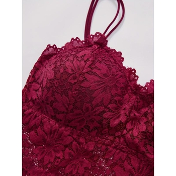 Ziedu mežģīņu krūšturis bezvadu, Rabbit Ear Cup, galvenais materiāls: nailons, oderējums: kokvilna