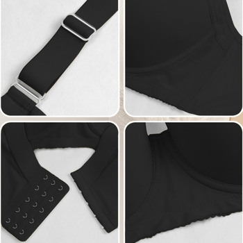 Σουτιέν - Νάιλον/Πολυαμίδη; Πλήρες κύπελλο με λεπτά μορφοποιημένα κύπελα; Στερεές διπλές τιράντες; Οπίσθιο κούμπωμα με πέντε σειρές αγκιστριών; Συγκέντρωση και άνετη στήριξη