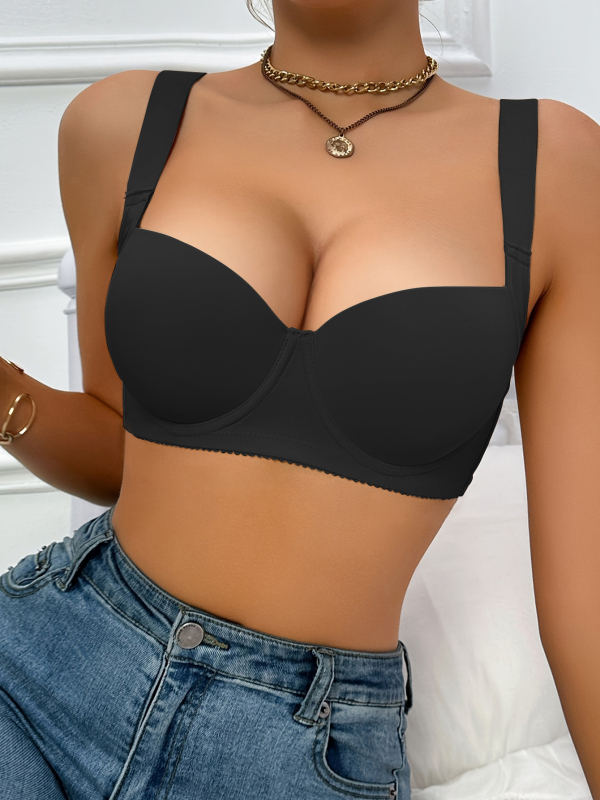 Σουτιέν - Νάιλον/Πολυαμίδη; Πλήρες κύπελλο με λεπτά μορφοποιημένα κύπελα; Στερεές διπλές τιράντες; Οπίσθιο κούμπωμα με πέντε σειρές αγκιστριών; Συγκέντρωση και άνετη στήριξη