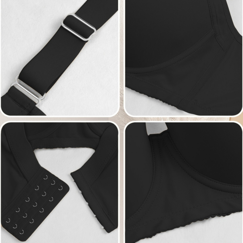 Σουτιέν - Νάιλον/Πολυαμίδη; Πλήρες κύπελλο με λεπτά μορφοποιημένα κύπελα; Στερεές διπλές τιράντες; Οπίσθιο κούμπωμα με πέντε σειρές αγκιστριών; Συγκέντρωση και άνετη στήριξη