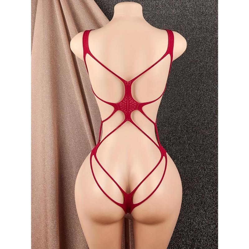 Body cu decupaje din plasă și căptușeală de fleece; țesătură principală: fleece german; conținutul țesăturii principale sub 30%