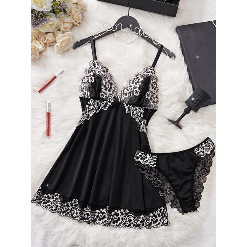 Két darabos női pizsama szett kontrasztos virágos csipkével, féloldalas fleece, pamut