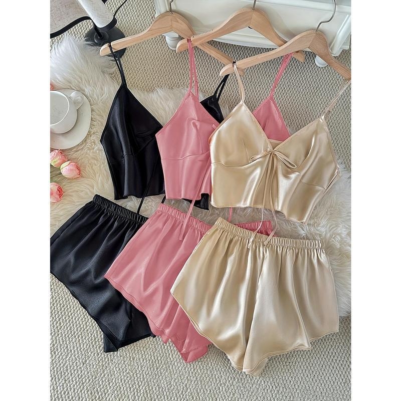 Sieviešu pidžamas komplekts – seksīgs V kakla izgriezums, vācu fleece, pusfleece, pavasaris 2025