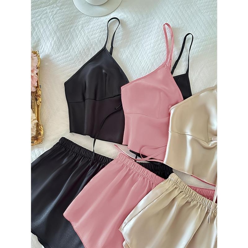 Sieviešu pidžamas komplekts – seksīgs V kakla izgriezums, vācu fleece, pusfleece, pavasaris 2025