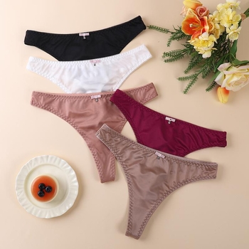 Tanga feminin talie coborâtă — bumbac, talie înaltă, căptușeală din bumbac, primăvară, lansare: vară 2025