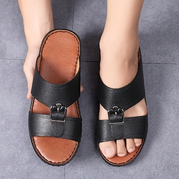 Vīriešu sandales – nubukādas augšējā daļa, romiešu stils, visas sezonas