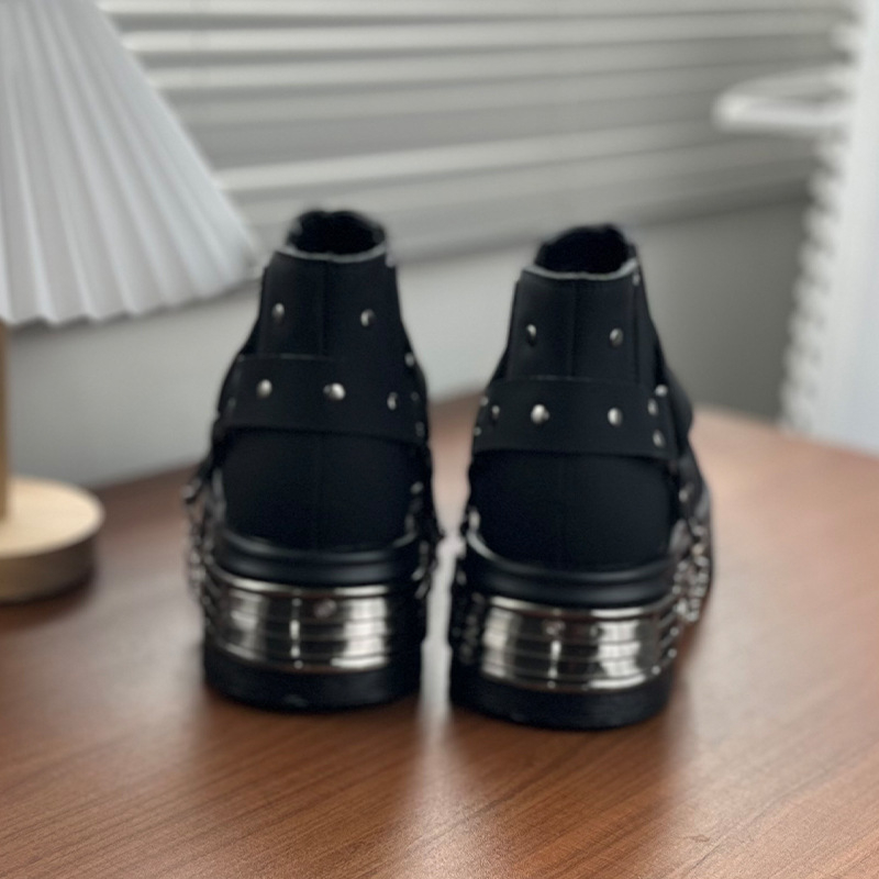 Ghete Martin pentru bărbați – talpă din cauciuc, vârf rotund, stil Hip Hop, model 561224