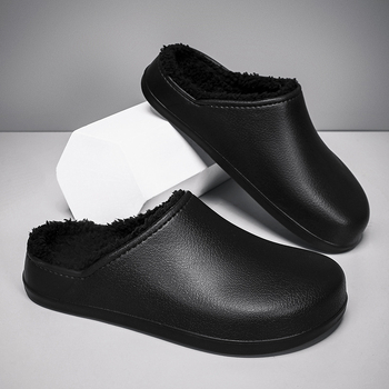 Ανδρικές χειμερινές παντόφλες εσωτερικού χώρου, με φλις επένδυση, EVA άνω μέρος και σόλα, slip-on