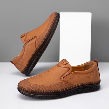 Ανδρικά Δερμάτινα Παπούτσια Οδήγησης - Αναπνέοντα, Αντιολισθητικά, Απορροφούν Ιδρώτα, Άνω μέρος από δύο στρώσεις βοεινού δέρματος, Σόλα TPR