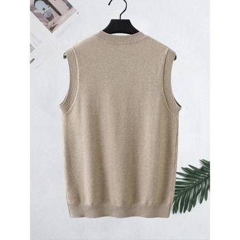 Laisvai kirpimo dryžuota kordurojo liemenė su lino sudėtimi, pavasaris 2025