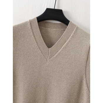 Laisvai kirpimo dryžuota kordurojo liemenė su lino sudėtimi, pavasaris 2025