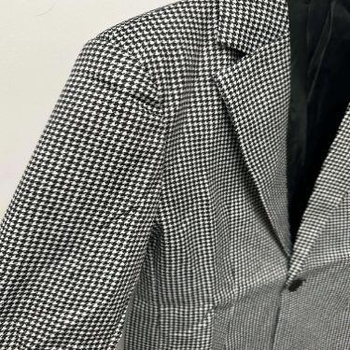 Sacou bărbătesc cu model Houndstooth, ușor, corduroy, țesătură principală din in, business casual