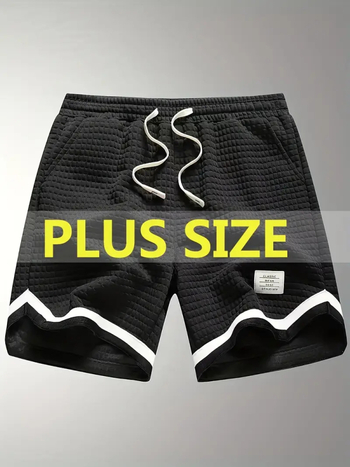 Vasaros vyriški šortai su patikrinta juosta, raištis, tiesus kirpimas, medvilnės mišinio audinys (65% poliesteris)