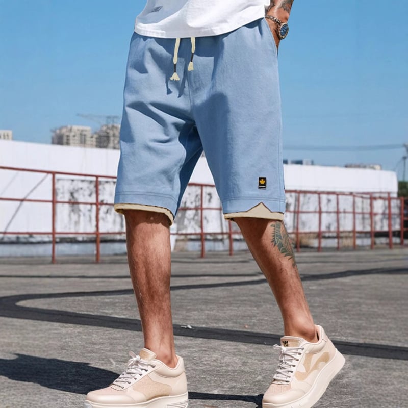 Vyrų trumpi sportiniai šortai iš poliesterio, 100% poliesteris, greitai džiūna, mikroelastiniai, tiesus kirpimas, gatvės stilius