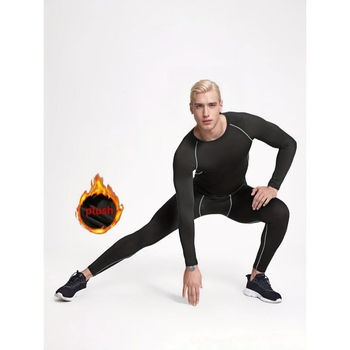 Σετ θερμικού αθλητικού ενδύματος για άνδρες, ακρυλικό (Mitsubishi Melabie), εξτρα παχύ 501–600 g/m², περιεκτικότητα βασικού υφάσματος <30%, Κωδικός προϊόντος zk1730051322124996878